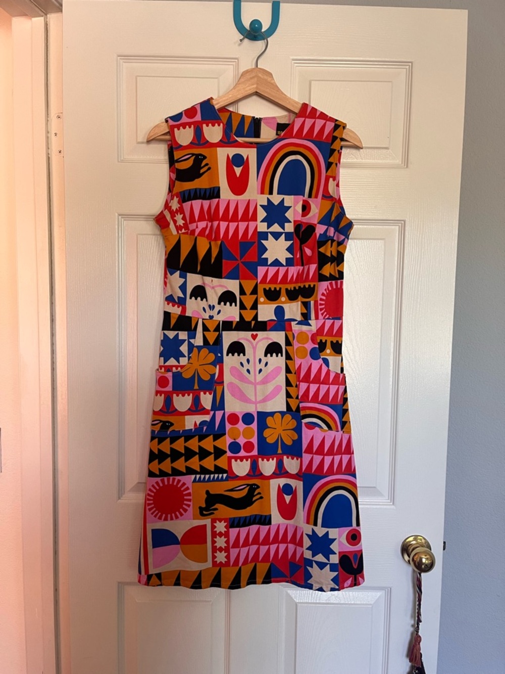 Nooworks Multicolor Geometric & Floral Print Dress
